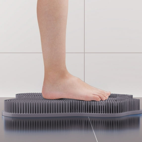 RYDCOT 1Pcs Non Slip Grassy Bathtub Mat, 11.81*11.02 inches Sturdy But Soft Bath Mat, Quick Drain Shower Floor Mat for Scrubbing Feet, Non-slip Foot Mats Foot and Back Massage