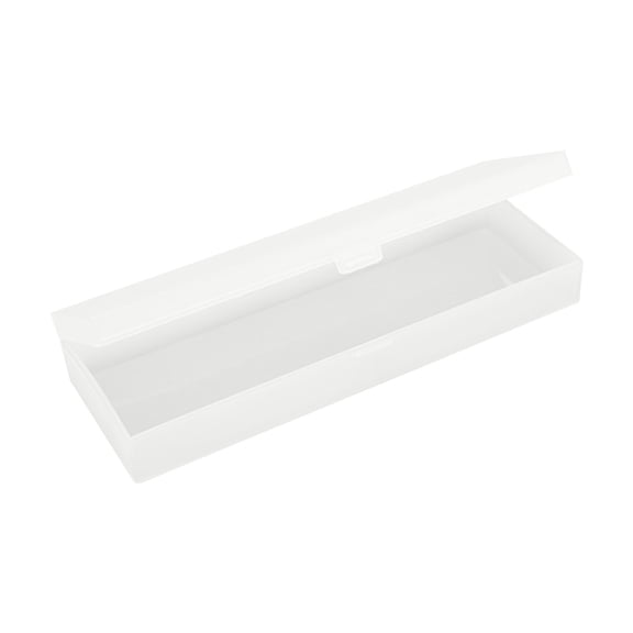 RYDCOT 1Pcs Translucent Frosted Pencil Case for Students, White Plastic Pencil Boxes, Stationery Box Storage Case for Pencil, Pen, Ruler