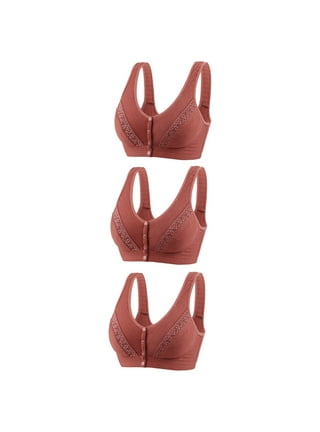 SELONE Everyday Bras for Women Push Up No Underwire Plus Size Front Closure  Clip Zip Front Snap Front Hook Close Everyday for Elderly Sagging Breasts