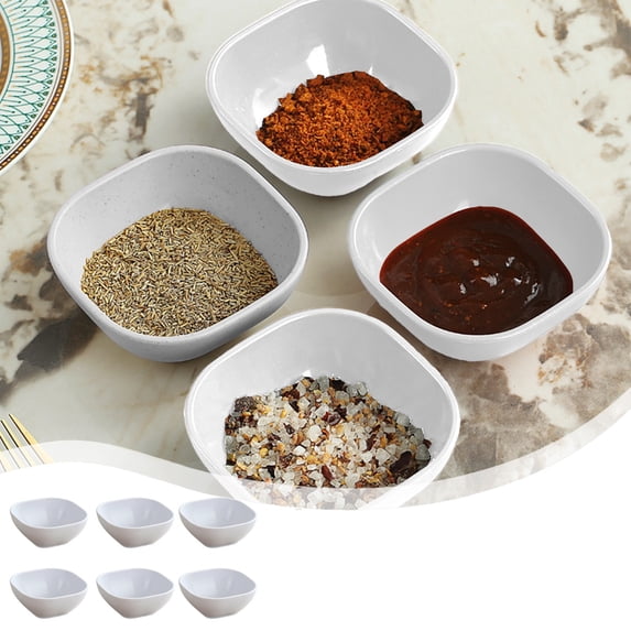 RYDCOT 6 Pcs Appetizer Plates, Lightweight and Unbreakable Wheat Straw Plates, Small Sauce Plate, Mini Serving Bowls for Side Dishes, Condiment, Appetizer