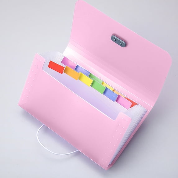 RYDCOT A6 Mini Accordion office Supplies File Storage Bill Clip Transparent Folder, Expandable Accordion File Organizer for Storage Receipt Cards Coupons Tickets (1Pcs)