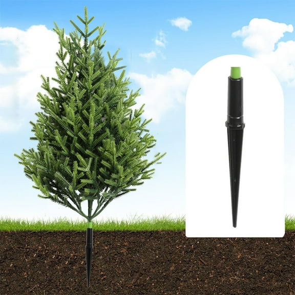 RYDCOT Artificial Cedar Topiary Ball Trees for Outdoors with Ground Spike, UV Resistant Faux Cypress Plants, Evergreen Shrubs Bushes for Room Front Porch Garden Backyard Decor