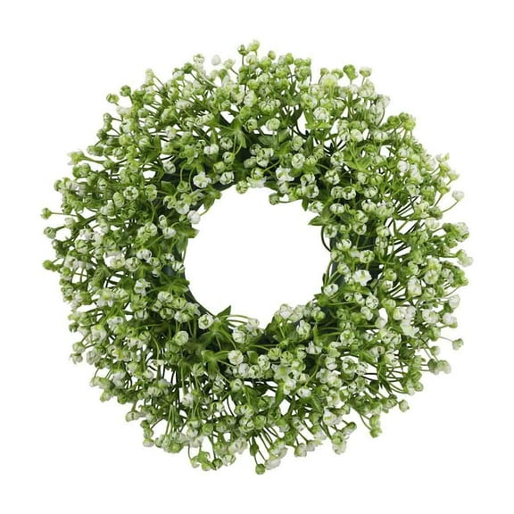 RYDCOT Artificial Wreath for Front Door, Greenery Door Wreath Outdoor, Faux Round Wreath for Wall Window Farmhouse Decor, Spring Summer Door Wreath All Year Round Home Decoration