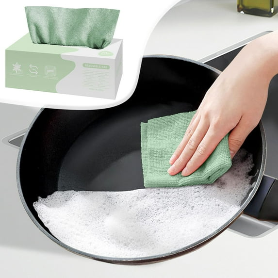 RYDCOT A Box of Microfiber Cleaning Cloth, Lint-Free Shop Towels Reusable, Bulk Rags in a Box for Home, Kitchen and Car (7.9 X 7.9in,20 Pack with Box)