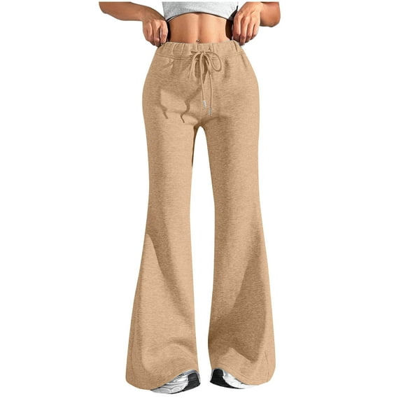 RYDCOT Cargo Sweatpants Joggers for Women Casual Trousers High Waist Elastic Waisted Drawstring Joggers Pants with Pockets Long Pants for Fall Winter