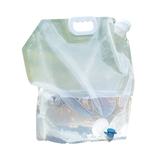 RYDCOT Clear Camping Water Container 5L, Collapsible Water Jug with Spout, Reusable Plastic Flasks, Foldable Empty Jug for Water Storage, Water Bag for Outdoor Hiking Emergency Prep