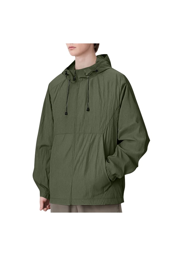 Cooling Mosquito Jacket with Hood for Men & Women - UPF 50+ Sun Protection Fishing Shirts Army Green