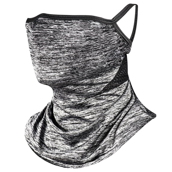 RYDCOT Cycling Mask with Ear Loops Neck Gaiter Balaclava Cover for Outdoors Breathable Sunproof Ice Silk Head Cover for Men and Women Gray