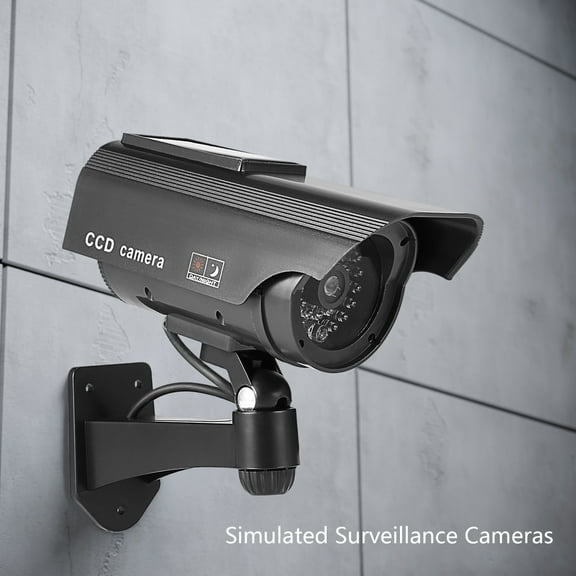 RYDCOT Dummy Fake Camera, Surveillance Security Dome Camera, with One LED Light, Security Alarm Sticker Label, Security Camera Suitable for Indoor/Outdoor