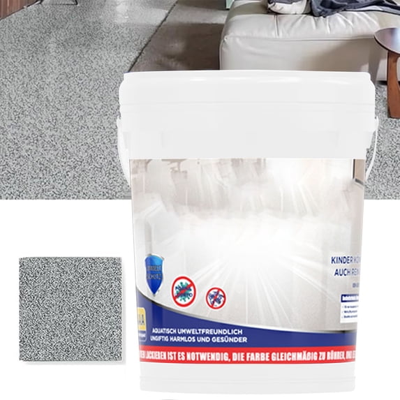 RYDCOT Epoxy Sand Floor Paint, High-Gloss Self-Leveling Epoxy Coating for Interior & Exterior Surfaces, Wear-Resistant & Non-Slip Marble Effect Finish (1Pcs)