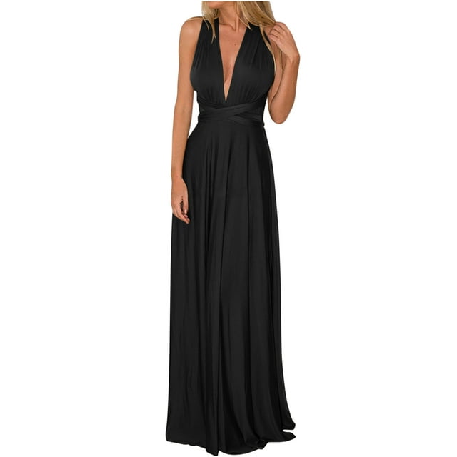 RYDCOT Evening Dresses for Women Elegant Classy Sleeveless V-Neck Cross ...