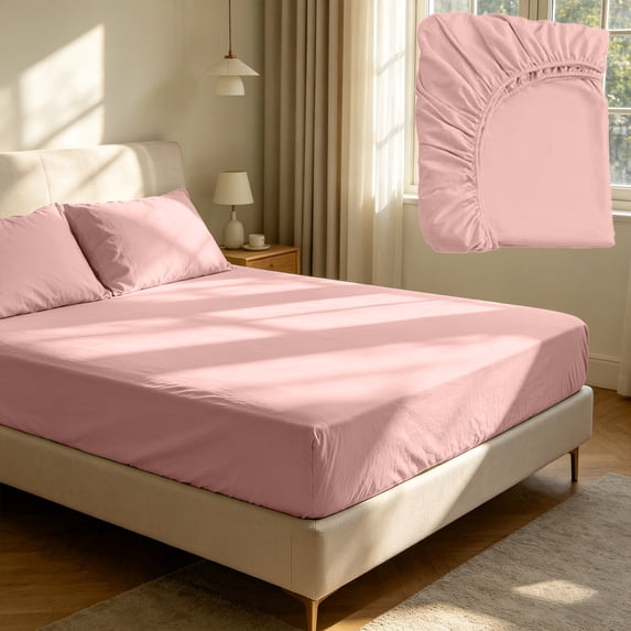 RYDCOT Extra Deep Queen Sheet Set of 3, Breathable & Cooling Bed Sheets with 2 Pcs Pillowcase, Ultra Soft, Wrinkle & Fade Free with Extra Deep Pockets, Hotel Luxury Bedding