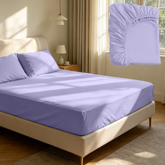 RYDCOT Extra Deep Queen Sheet Set of 3, Breathable & Cooling Bed Sheets with 2 Pcs Pillowcase, Ultra Soft, Wrinkle & Fade Free with Extra Deep Pockets, Hotel Luxury Bedding