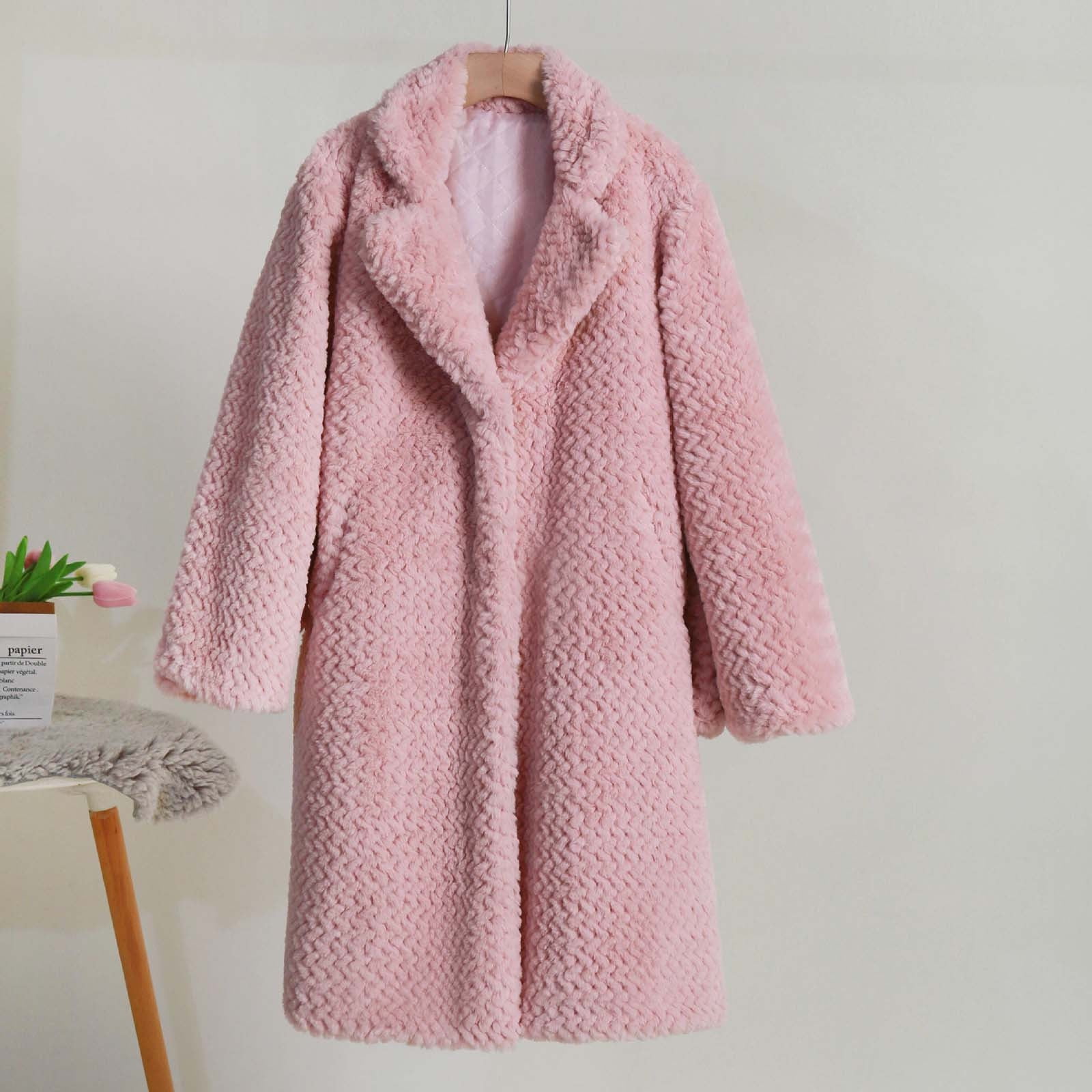 RYDCOT Fall Coats for Women 2023 Women's Fashionable Solid Color Long