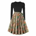 thumbnail image 1 of RYDCOT Fall Wedding Guest Dresses for Women1950s Vintage Christmas Dress Long Sleeve Prom Dress with Belt Elegant Dresses for Women formal Sale, 1 of 2