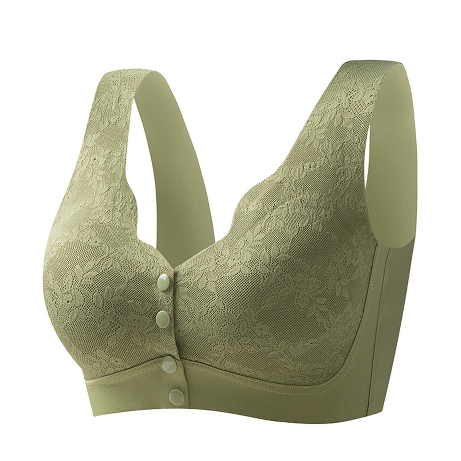 RYDCOT Full Figure Bras for Women no Underwire Summer 2024 New Front Close Button Cotton Bras