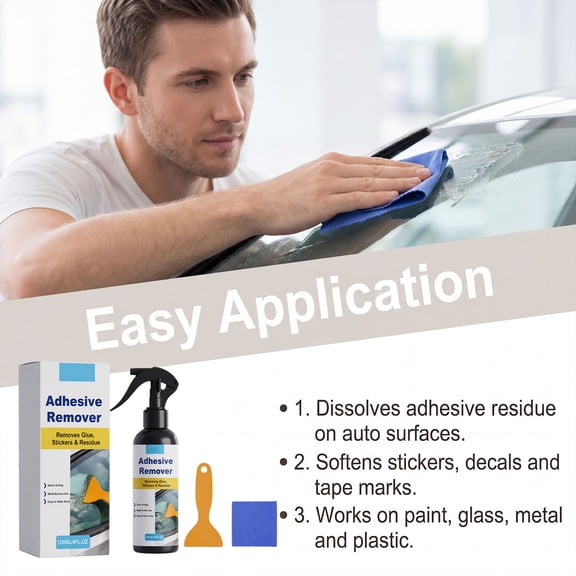 RYDCOT Glue Remover, Adhesive Remover Glue Removal with Precision Brush, Highly Efficient and Fast Dissolution Low Odor Substrate Safe for Metal Plastic Wood Glass (120ml)