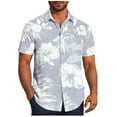 thumbnail image 1 of RYDCOT Hawaiian Shirt for Men Tropical Shirts Summer Beach Button Down Short Sleeve Luau Aloha Floral Cruise Vacation Outfit Blue, 1 of 6