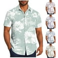 thumbnail image 1 of RYDCOT Hawaiian Shirt for Men Tropical Shirts Summer Beach Button Down Short Sleeve Luau Aloha Floral Cruise Vacation Outfit Yellow, 1 of 6