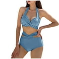 thumbnail image 1 of RYDCOT Junior Swimsuits 2 Piece High Waisted Bikini Sets Women 2025 Two Piece Swimsuits Halter Bathing Suits with Tummy Control Bottom Clearance, 1 of 9