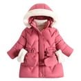 thumbnail image 1 of RYDCOT Kids Girls' Winter Coats Toddler Hooded Coat Girls Windproof Winter Jacket Warm Zipper Jacket Thick thermal Fleece Lined Coat Outerwear on Clearance, 1 of 3