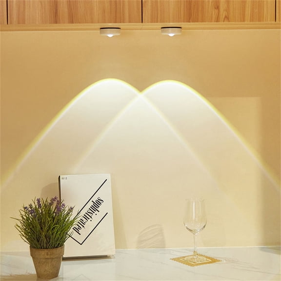 RYDCOT LED Cabinet Lights, Rechargeable Battery Touch Light, Mini Tap Lights, Wireless Closet Light, Under Cabinet Lighting, Stick On Lights Kitchen,Closet,Pantry (2 Pcs)
