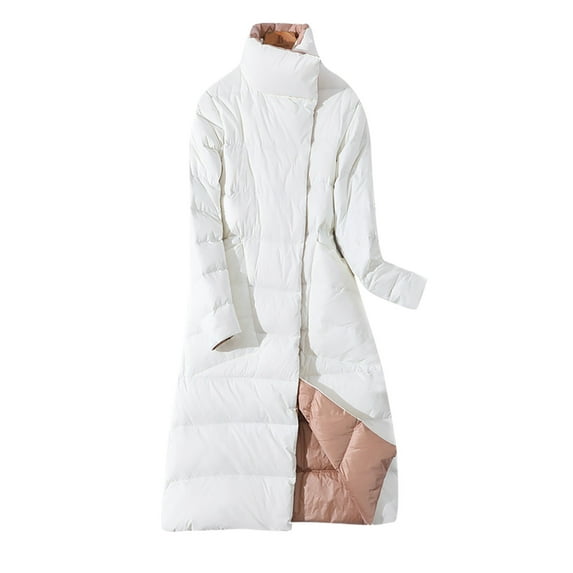 RYDCOT Long Coats for Women Winter Thin Knee-Length Down Jacket Long Sleeve Parkas Winter Clothes for Women 2023 Trendy Overcoat on Clearance