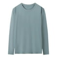 thumbnail image 1 of RYDCOT Long Sleeve Shirts for Men thermal Crewneck Base Layer Shirt Casual thermal Underwear Top Light blue, 1 of 4