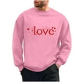 thumbnail image 1 of RYDCOT Love Heart Sweatshirt for Men Cute Hearts Graphic Pullover Long Sleeve Crew Neck Valentine Shirts Tops Pink, 1 of 6