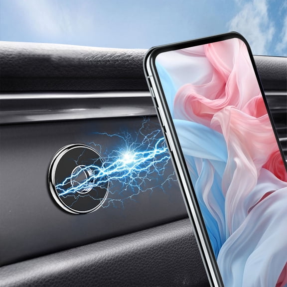RYDCOT Magnetic Car Mount, Universal Stick-On Dashboard Magnetic Phone Holder for Car, Strong Magnet Mount for Cell Phones & Mini Tablets