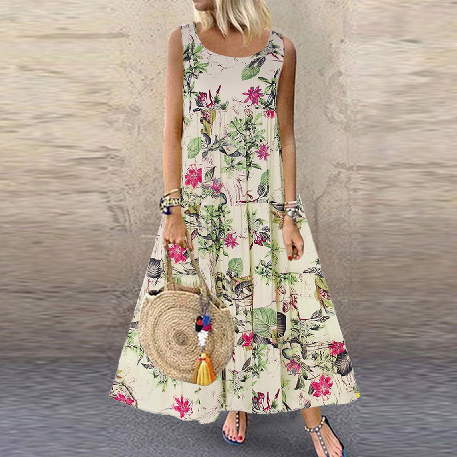 RYDCOT Maxi Dresses for Women 2023 Casual Summer Vacation Dresses for