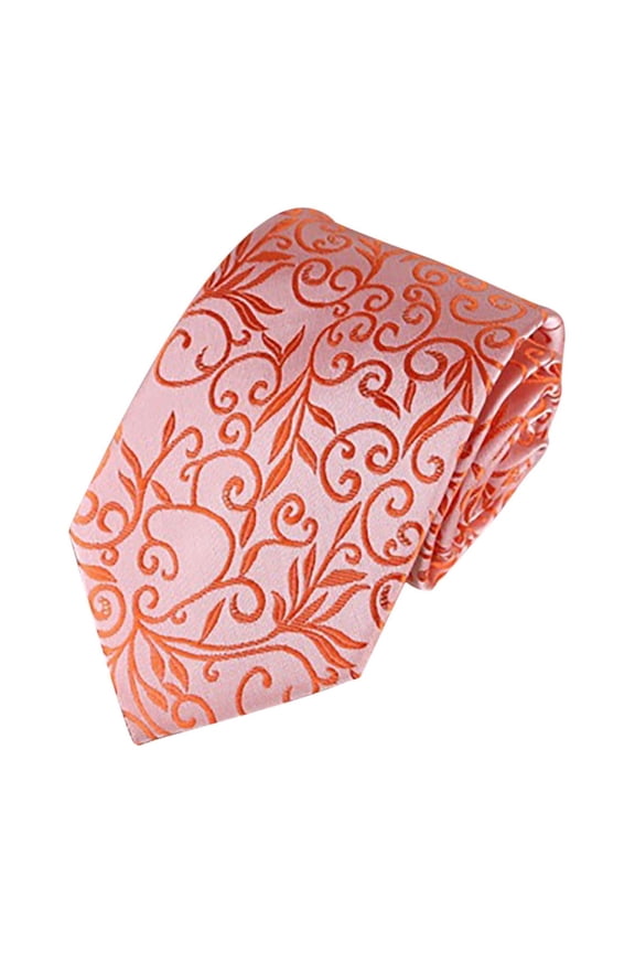 Men Classic Neck Tie Floral Paisley Satin Silk Necktie for Business Wedding formal Occasion