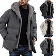 thumbnail image 1 of RYDCOT Men Fake Two-Piece Hooded Down Jacket Men Coat Classic Fashion Outerwear Skiing Thick Windproof Down Jacket Gray, 1 of 8