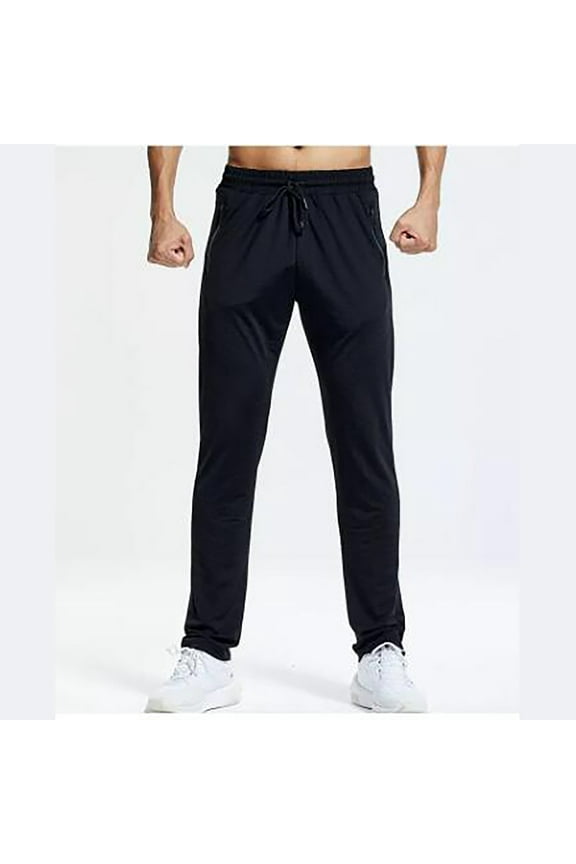Men Ice Silk Fitness Running Stretch Yoga Pant Soft Men Cotton Yoga Sweatpants Black XXXXL