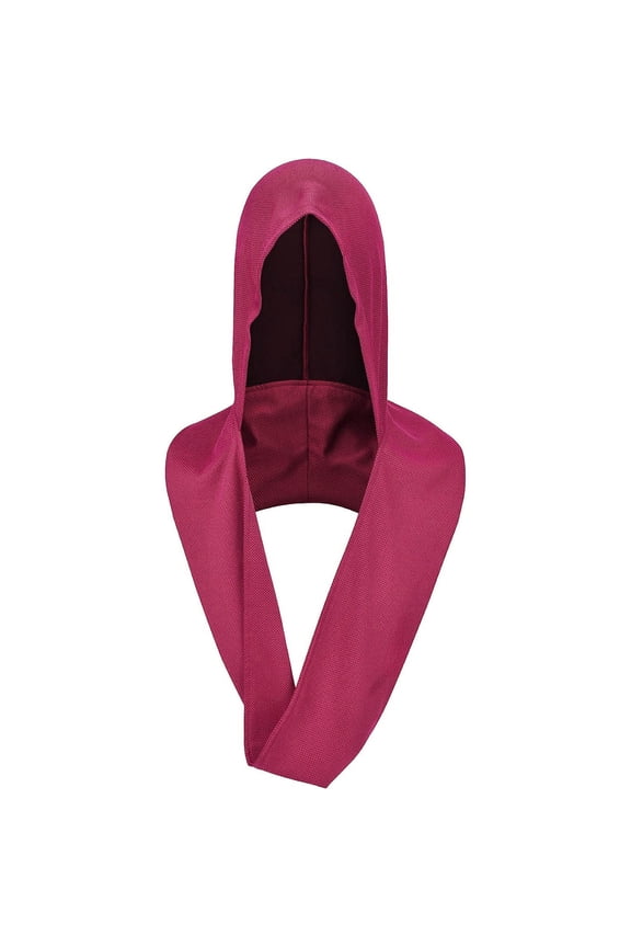 Men Women Cooling Hoodie Towels Mesh Breathable Towels for Neck and Face Head Wrap Quick Dry UPF 50 UV Protection for Sport Workout Red