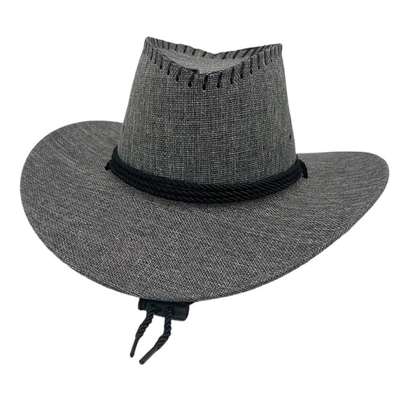 RYDCOT Men Women Cowboy Hat & Bandana Western Costume Accessories for Cowboy Favors for theme Party Gray