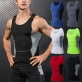 thumbnail image 1 of RYDCOT Men's Athletic Moisture-Wicking Compression Shirts Sleeveless Workout Tank Top Sports Base Layer Running Basketball White, 1 of 4