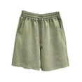 thumbnail image 1 of RYDCOT Men's Athletic Sweat Shorts Acid Washed Cotton Elastic Waist Drawstring Gym Workout Jogger Shorts with Pockets Green, 1 of 4