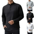 thumbnail image 1 of RYDCOT Men's Big and Tall Long Sleeve Henley T-Shirts M-5xl, Long Sleeve Pocket Oversized Tops Casual Soft Loose Basic Tees White, 1 of 5