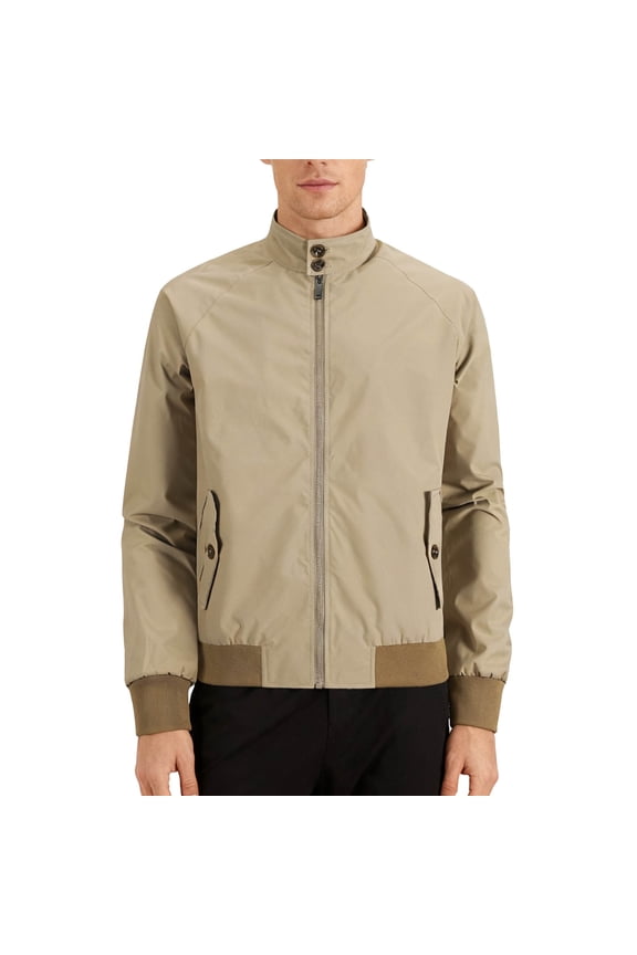 Men's Bomber Jacket Thick Quilted Jackets Zip up Waterproof Windproof Winter Warm Coat with Muti Pockets Khaki