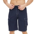 thumbnail image 1 of RYDCOT Men's Cargo Shorts Nylon Quick Dry Lightweight Stretch Drawstring Hiking Shorts for Men with Muti Pockets No Lining Dark Blue, 1 of 6