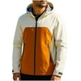 thumbnail image 1 of RYDCOT Men's Color Block Lightweight Windbreaker Jacket Casual Zip up Windproof and Waterproof Jackets with Hooded Outerwear Jackets Orange, 1 of 9