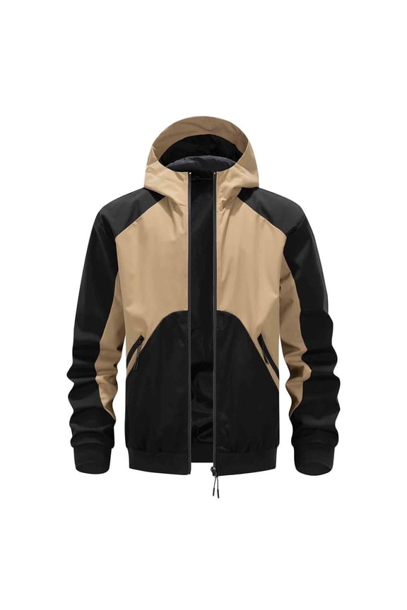 Men's Color Block Special Ops Military Soft Shell Winter Warm Fleece Lined Jacket Rain Hood Coat Hiking Snowboard Black