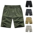 thumbnail image 1 of RYDCOT Men's Cotton Cargo Shorts Loose Fit Outdoor Casual Work Shorts with Zipper Pockets Khaki, 1 of 6