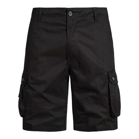 RYDCOT Men's Fishing Shorts UPF 50+ Water Resistant Quick Dry Hiking Cargo Shorts with Multi Pocket Black