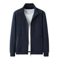 thumbnail image 1 of RYDCOT Men's Fleece Jackets Full Zip Lightweight Jacket Casual Soft Warm Coats with Zipper Pockets Dark Blue, 1 of 6