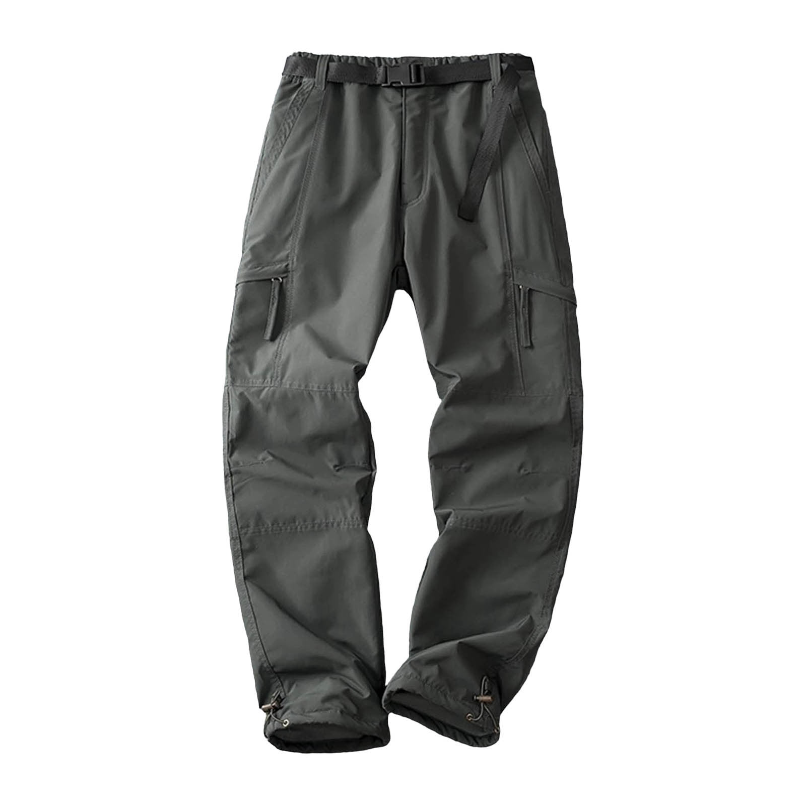 RYDCOT Men's Fleece Lined Hiking Pants, Winter Cargo Pants Army Casual ...