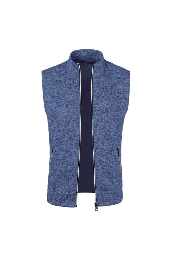 Men's Golf Vest Quick Dry Moisture Wicking Performance Sports Sleeveless Jackets Mens Lightweight Vest with Zipper Pocket Navy