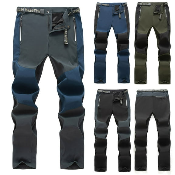 RYDCOT Men's Lightweight Hiking Pants Waterproof Quick Dry Climbing Camping Mens Work Pants Outdoor Gray XL(XL)