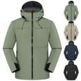 thumbnail image 1 of RYDCOT Men's Lightweight Outdoor Jacket with Water Resistant Properties and Zipped Pockets Workwear Hooded Jacket Navy, 1 of 8